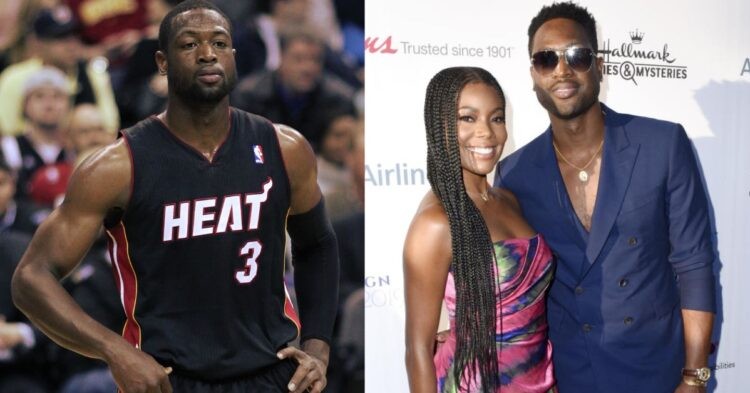 Dwyane Wade on the court and with his wife Gabrielle Union