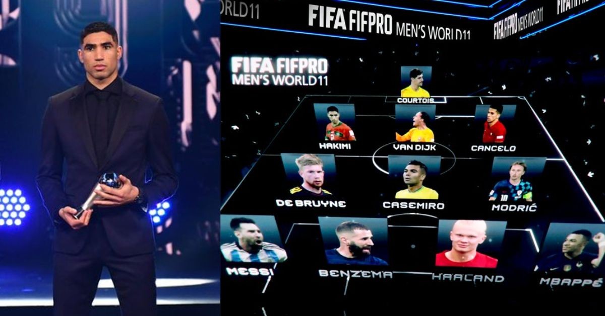 Achraf Hakimi gets inducted into the FIFA FIPRO Men's World 11 of 2022