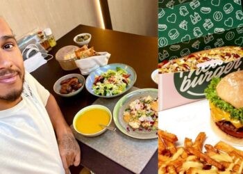 Lewis Hamilton's vegan lunch (left) , Neat Burgers (right) (Credit- Vegan Food & Living , Green Queen)