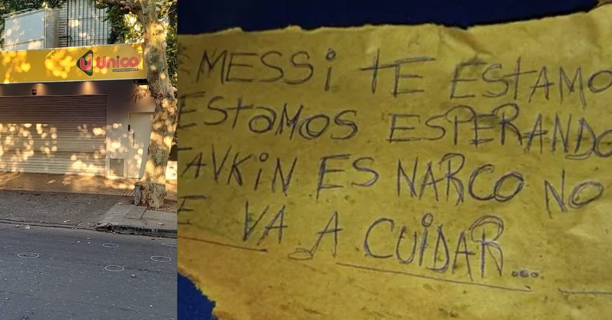 Two gunmen attacked Lionel Messi's family-owned shop, Unico, and left a message for him
