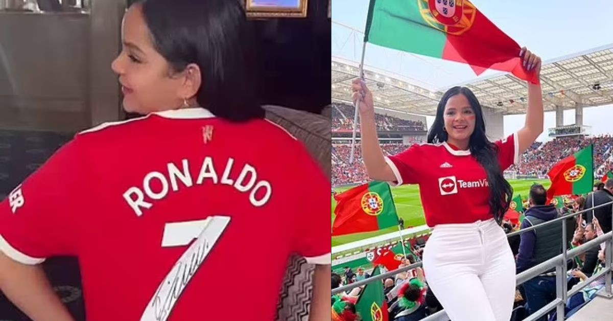 Georgilaya was spotted wearing Ronaldo's jersey during a match between Portugal and Macedonia