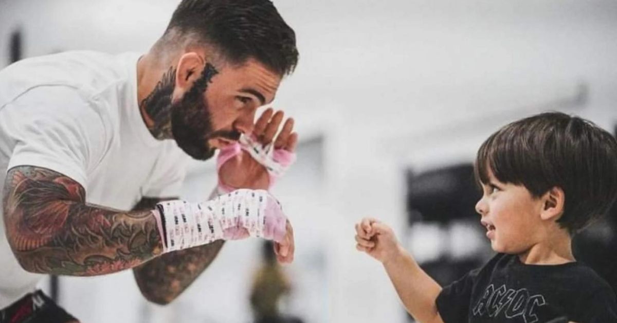 Cody Garbrandt with his son