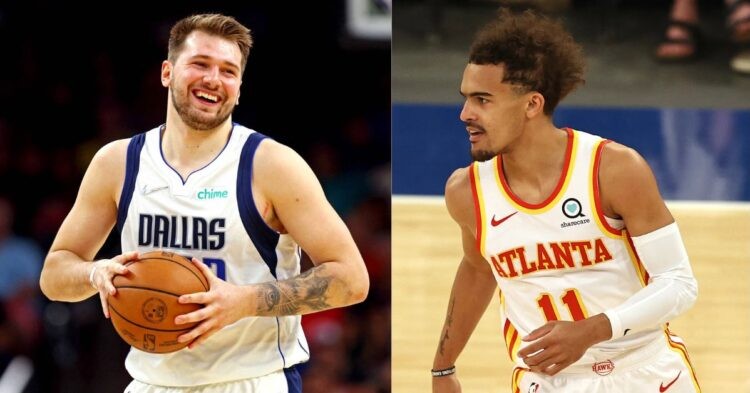 Luka Doncic and Trae Young on the court