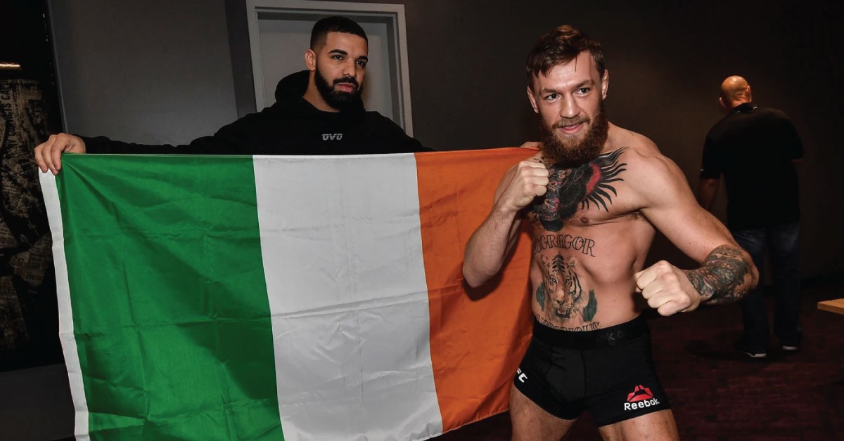 Drake (left) and Conor McGregor (right)