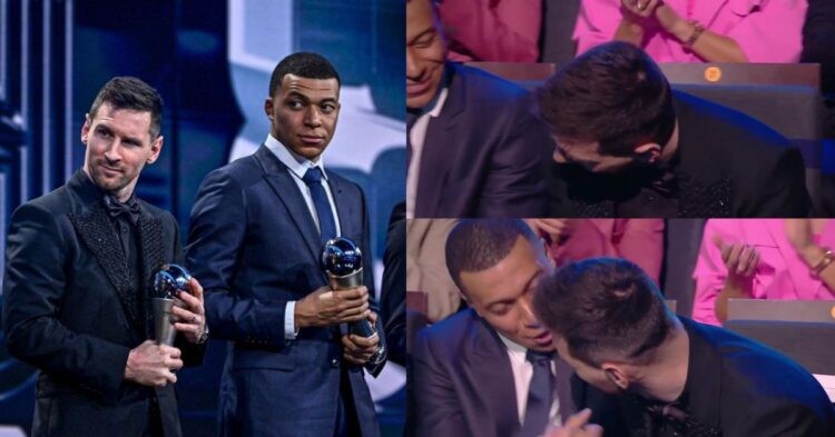 Lionel Messi and Kylian Mbappe's awkward moment during the FIFA Best Awards