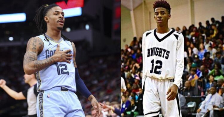 Ja Morant as a kid and on the court