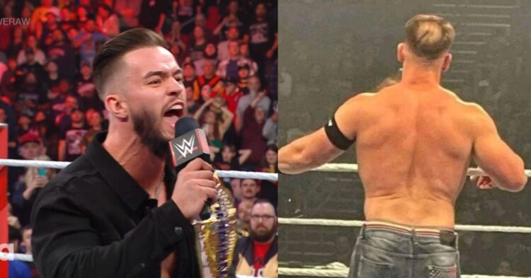 Austin Theory makes fun of John Cena's bald spot (Credit: Twitter)