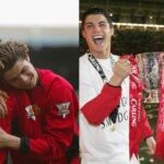 Louis Saha and Cristiano Ronaldo