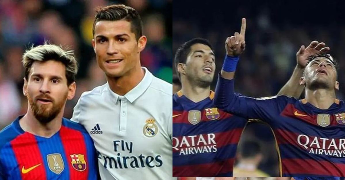 Lionel Messi, Cristiano Ronaldo, Luis Suarez and Neymar Jr.