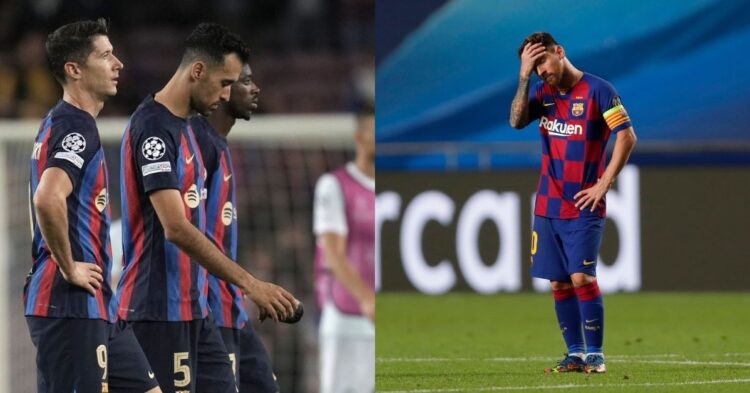 Barcelona players sad