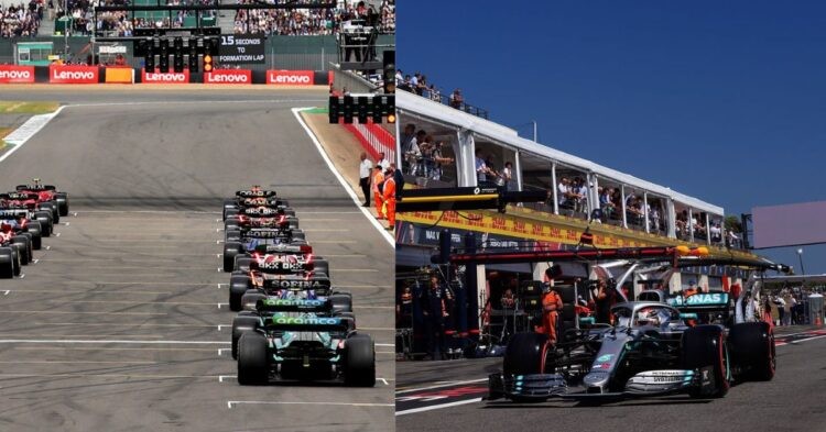 Grid positions on race start (left), F1 paddock (right) (Credit-F1i.com-F1-experiences)