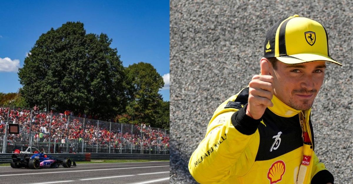 Qualifying at Monza (left), Charles Leclerc (right) (Credit- The Telegraph, F1i.com)