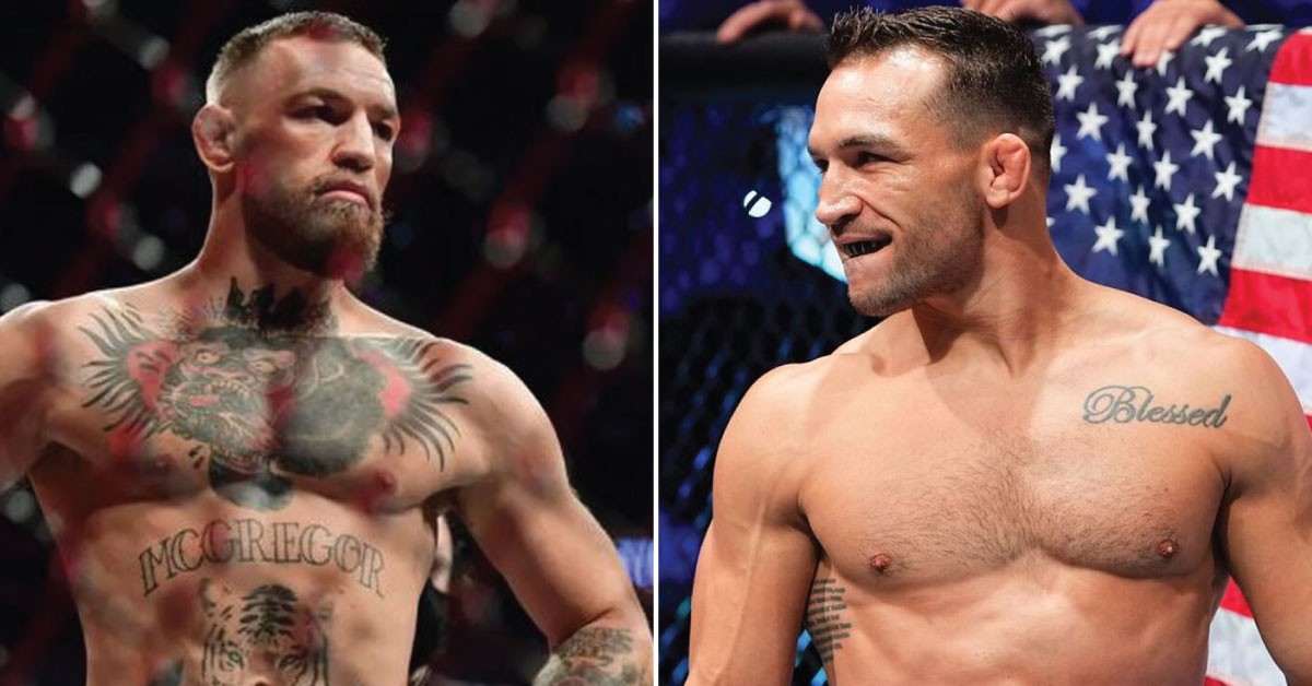 Conor McGregor (left) and Michael Chandler (right)