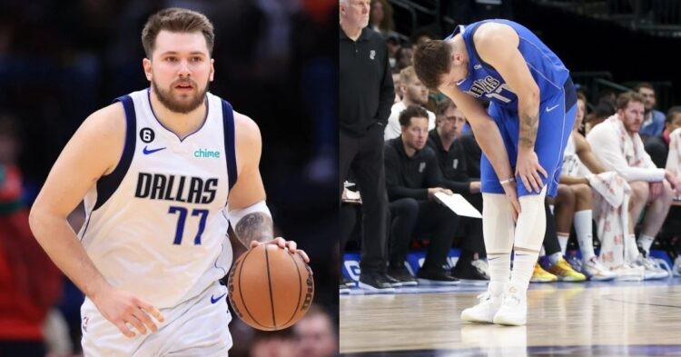 Luka Doncic injured on the court