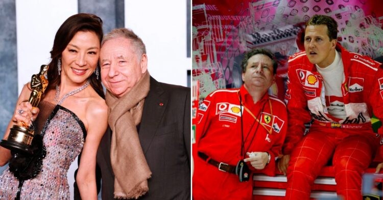 Jean Todt with Michelle Yeoh and Michael Schumacher