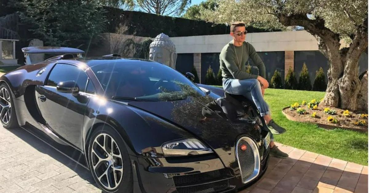 Cristiano Ronaldo and his Bugatti Veyron