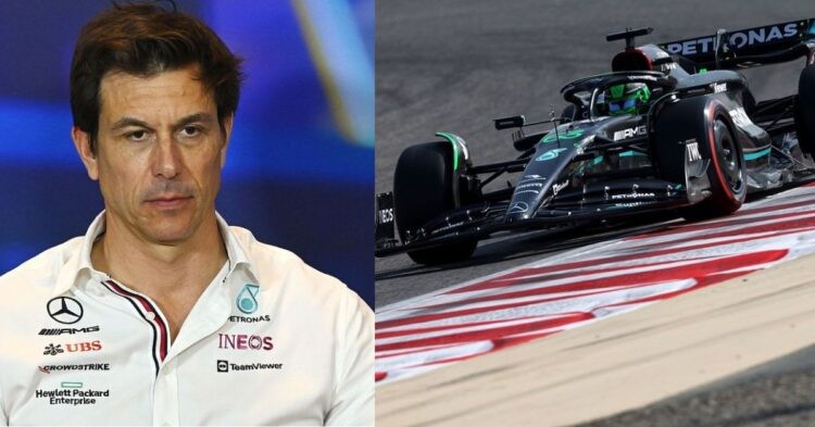 Toto Wolff(left), Mercedes W14(right) (Credit- Autosport)