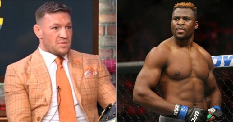 Conor McGregor (left) and Francis Ngannou (right)