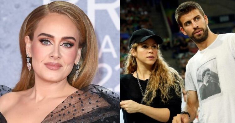Adele, Shakira and Gerard Pique.