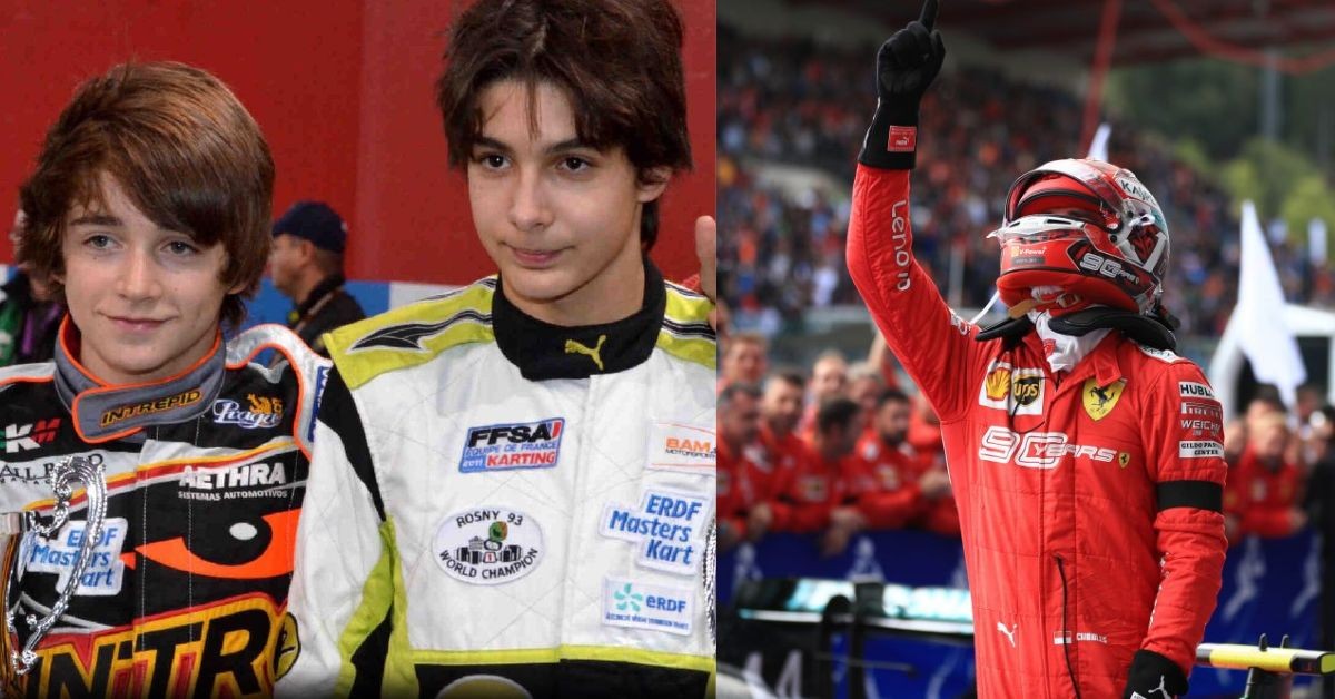 14 year old Leclerc with Esteban Ocon (left), Charles Leclerc at Belgian GP 2019 (right) (Credits- Reddit, netsports247.com)