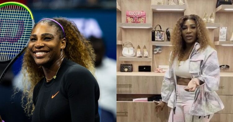 Serena Williams sharing her enormous walk-in closet with her fans (Credit: Instagram)