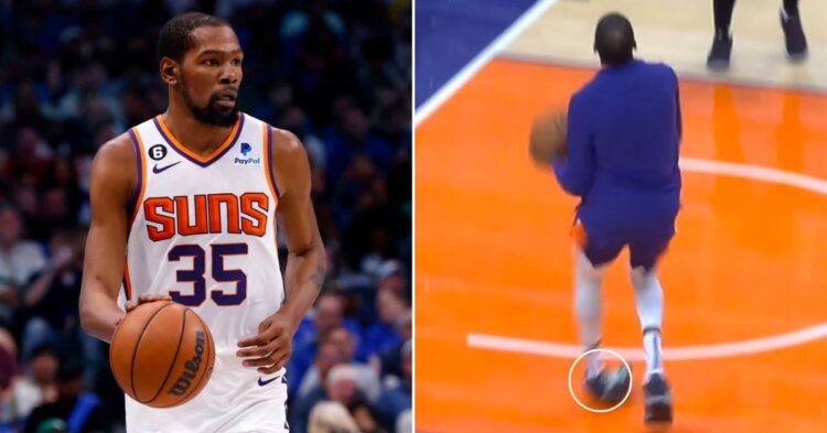 Kevin Durant spraining his ankle