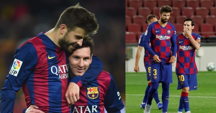 Gerard Pique and Lionel Messi