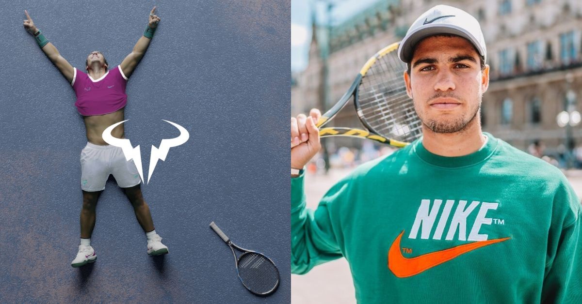 Rafael Nadal and Carlos Alcaraz Nike sponsorship (Credit: Pinterest)
