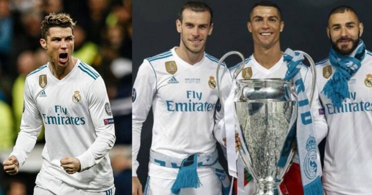 Cristiano Ronaldo, Gareth Bale and Karim Benzema.