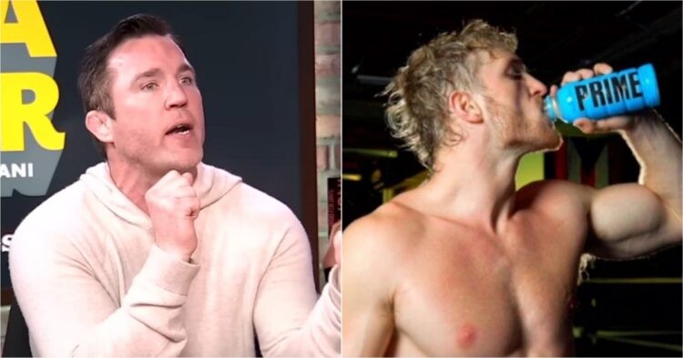 Chael Sonnen (left) and Logan Paul with PRIME Hydration (right)