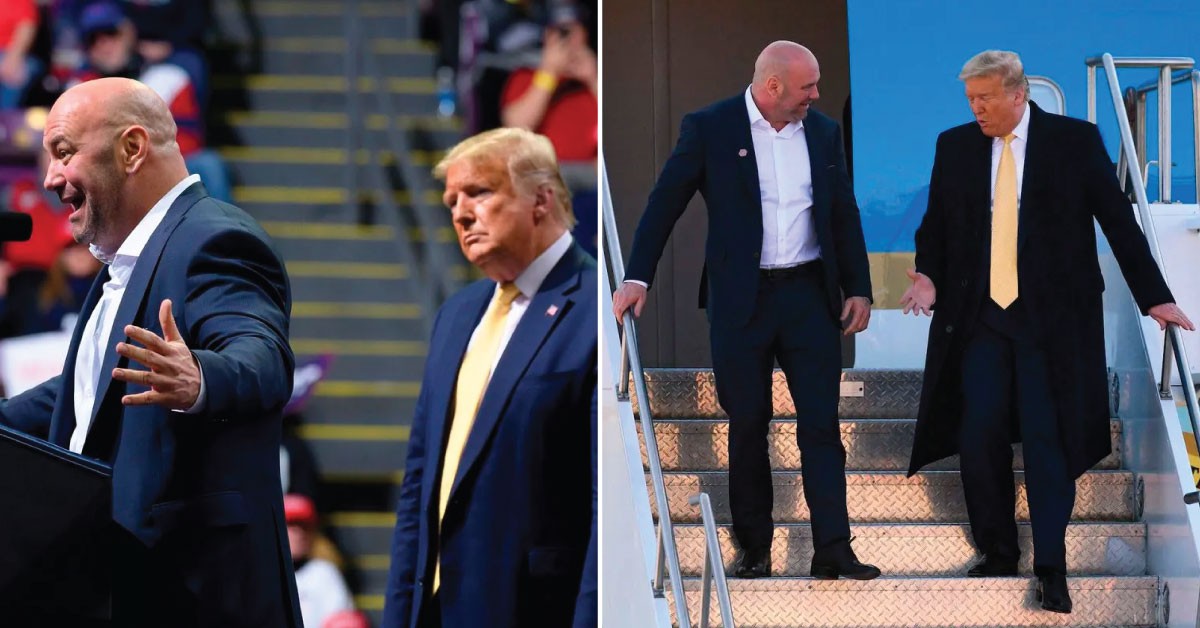 Dana White (left) and Donald Trump (right)