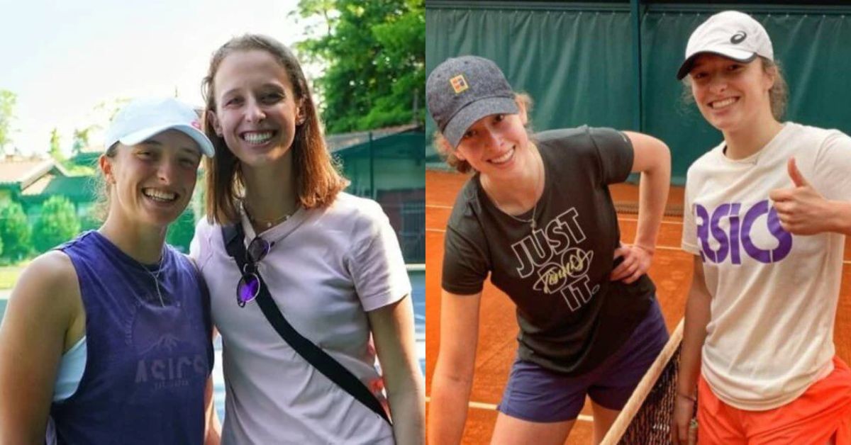 Iga Swiatek with her sister Agata Swiatek (Credit: Tennis Tonic)