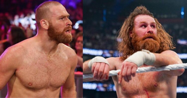 Sami Zayn in his old look (left) and new look (right)