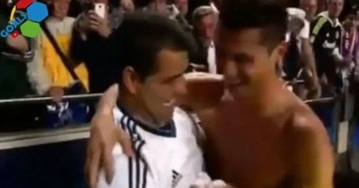 Cristiano Ronaldo hugging Hugo Aveiro after winning the 2014 UEFA Champions League title.