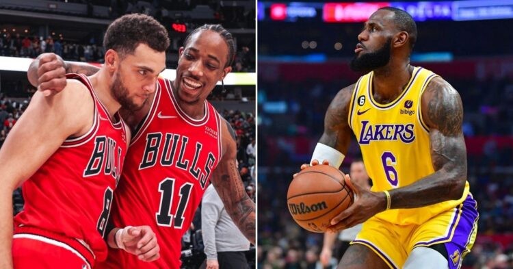 Bulls' Zach LaVine & DeMar DeRozan and Lakers' LeBron James