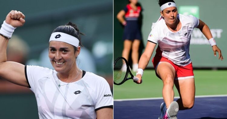 Ons Jabeur (left), Ons in action (right) (Credits - CNN, WTA)