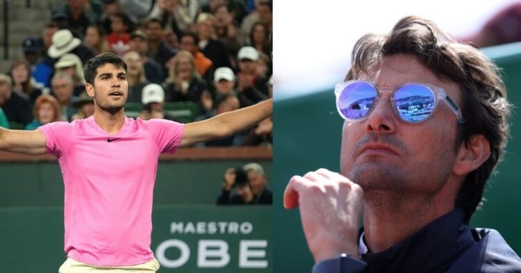 Carlos Alcarz (left), Juan Carlos Ferrero (right) (Credits - Daily Express, Tennis World)