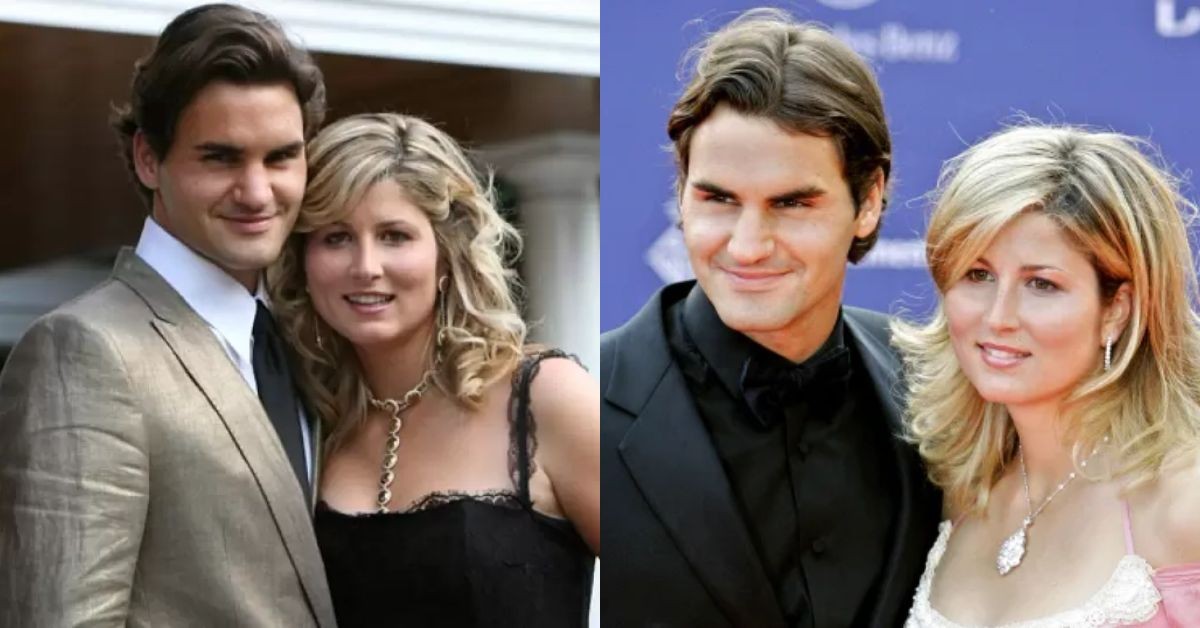 Roger Federer with his wife Mirka Federer (Credit: The Age)