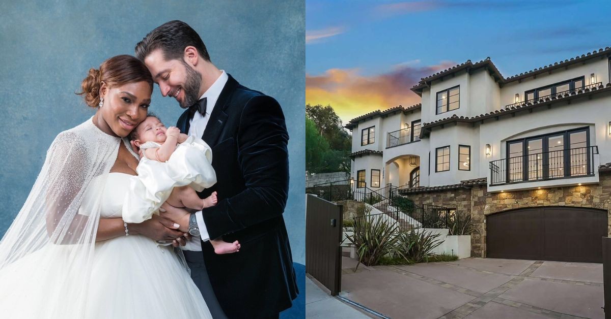 Alexis Ohanian and Serena Williams with their daughter Alexis Ohanian and their Beverly Hills house (Credit: Yahoo)