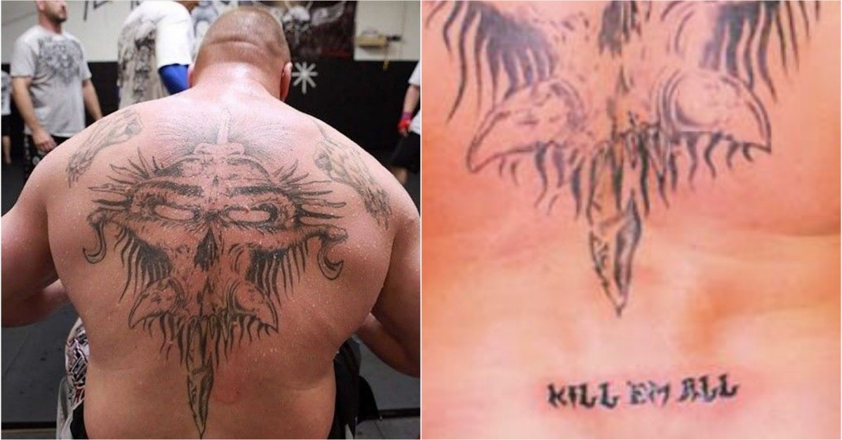Brock Lesnar back tattoos