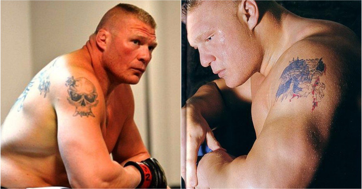 Brock Lesnar shoulder tattoos