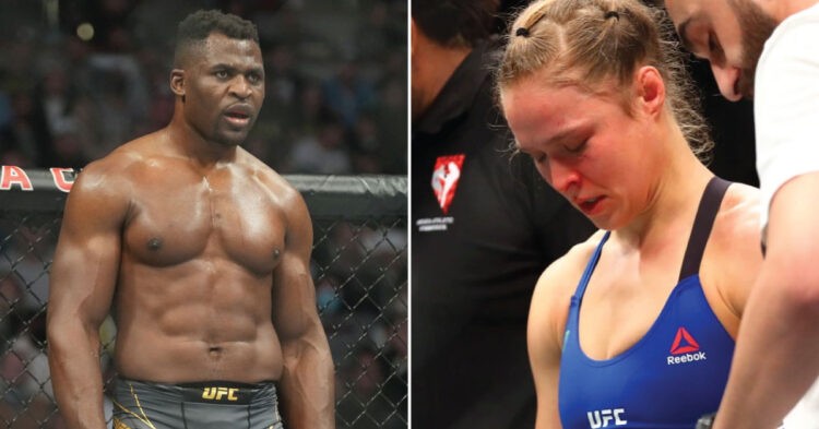 Francis Ngannou (left) and Ronda Rousey (right)
