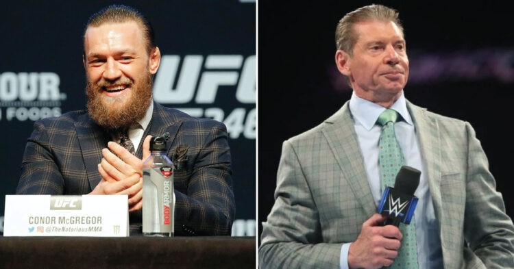 Conor McGregor (left) and Vince McMahon (right)
