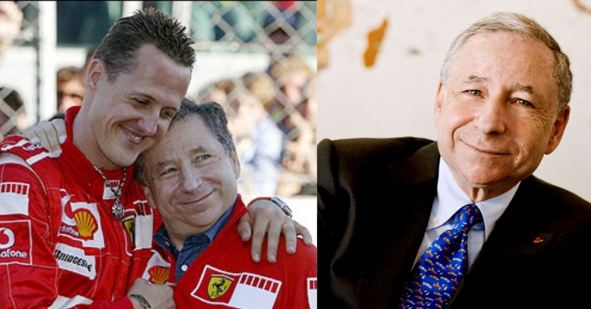 Michael Schumacher with Jean Todt (left), Jean Todt(right) (Credit- TheSportsRush, Wikipedia)