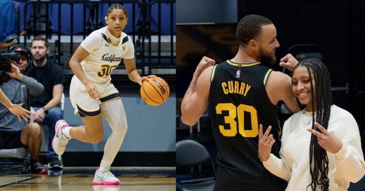 Jayda Curry and Stephen Curry (Credits - San Francisco Chronicle and Cal Athletics)