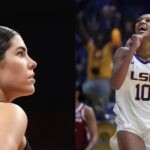 Kelsey Plum and Angel Reese (Credits - Arizona Daily Star and AP News)