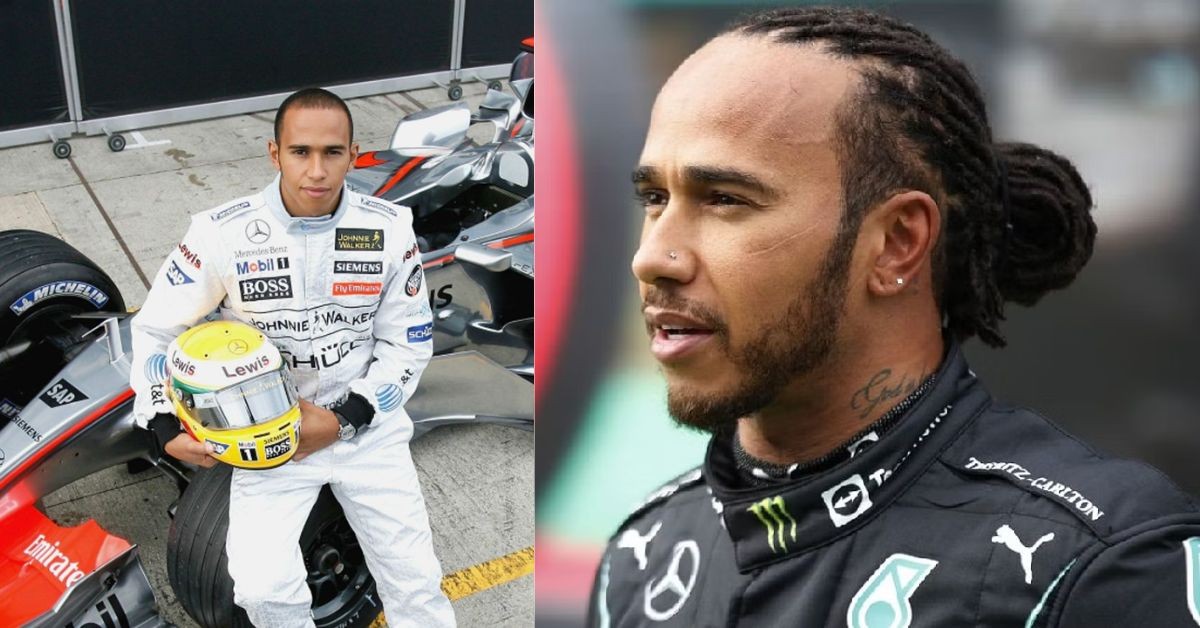 Lewis Hamilton in McLaren days (left) and recently at Mercedes (right) (Credit- SkySports, dtnxt)