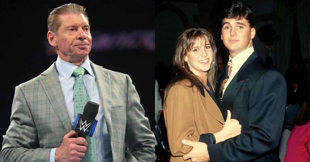 Vince McMahon (left) Stephanie McMahon and Shane McMahon (right)