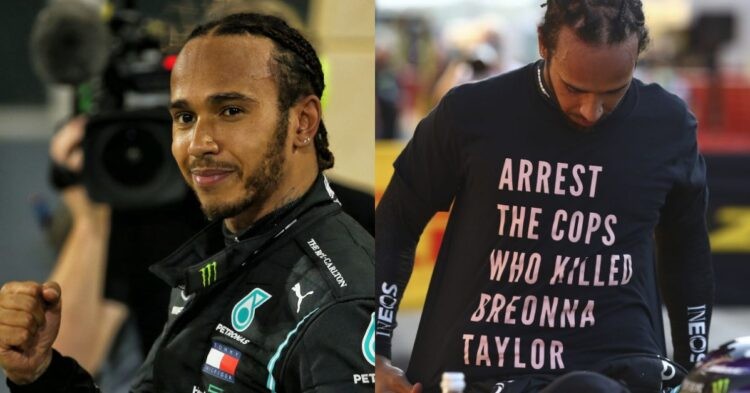 Lewis Hamilton (left), Lewis Hamilton in 2020 (right) (Credits- Planet F1, telebasel.ch)