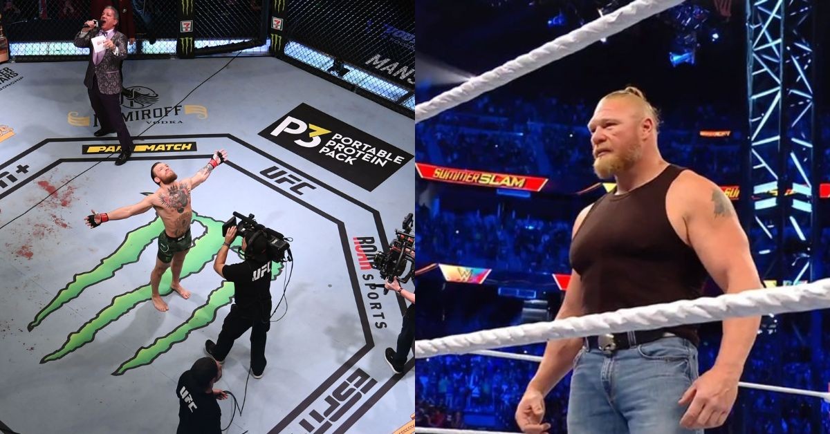 Conor McGregor(UFC) Brock Lesnar (right)